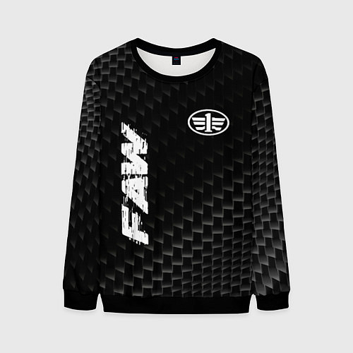 Мужской свитшот FAW карбоновый фон / 3D-Черный – фото 1