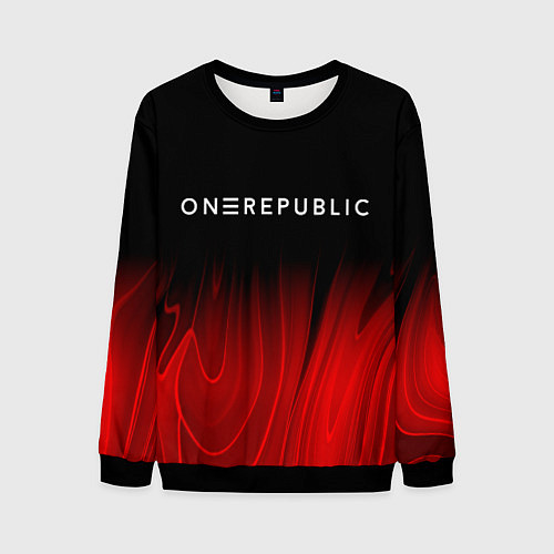 Мужской свитшот OneRepublic red plasma / 3D-Черный – фото 1