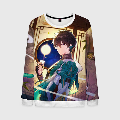 Мужской свитшот Хонкай Стар Рейл: Дэн Хенг / 3D-Белый – фото 1