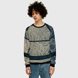 Свитшот мужской Стеклянка, цвет: 3D-черный — фото 2