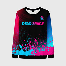 Мужской свитшот Dead Space - neon gradient: символ сверху