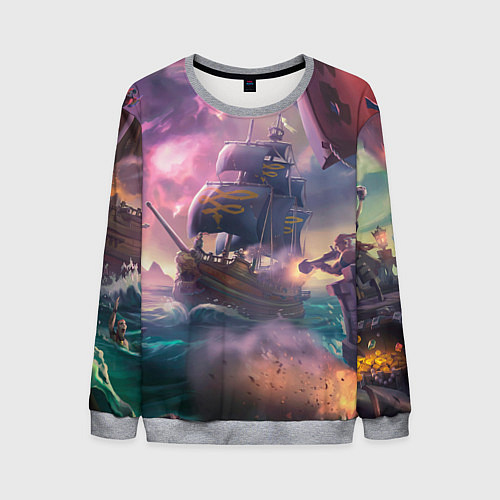 Мужской свитшот Магия Sea of Thieves / 3D-Меланж – фото 1