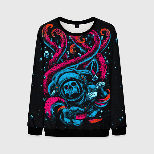 Мужской свитшот Космический монстр / 3D-Черный – фото 1