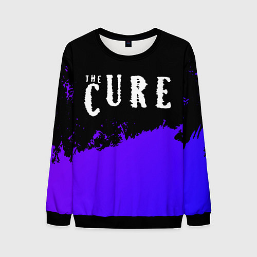 Мужской свитшот The Cure purple grunge / 3D-Черный – фото 1