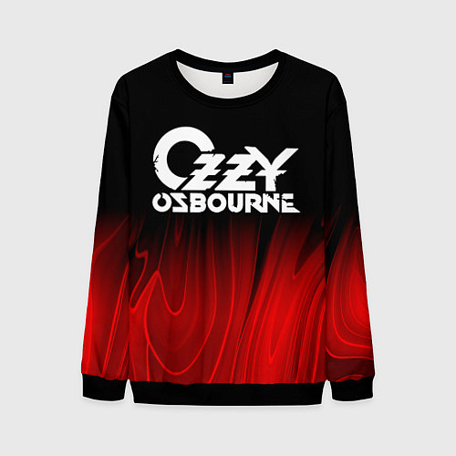 Мужской свитшот Ozzy Osbourne red plasma / 3D-Черный – фото 1