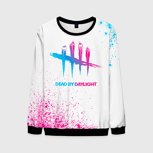 Мужской свитшот Dead by Daylight neon gradient style / 3D-Черный – фото 1