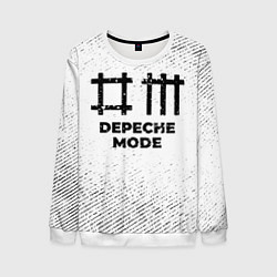 Мужской свитшот Depeche Mode с потертостями на светлом фоне