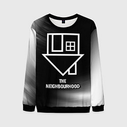 Мужской свитшот The Neighbourhood glitch на темном фоне