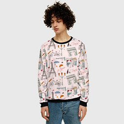 Свитшот мужской Париж я тебя люблю, цвет: 3D-черный — фото 2
