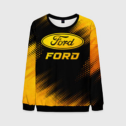 Свитшот мужской Ford - gold gradient, цвет: 3D-черный