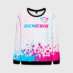 Свитшот мужской Genesis neon gradient style: символ сверху, цвет: 3D-черный