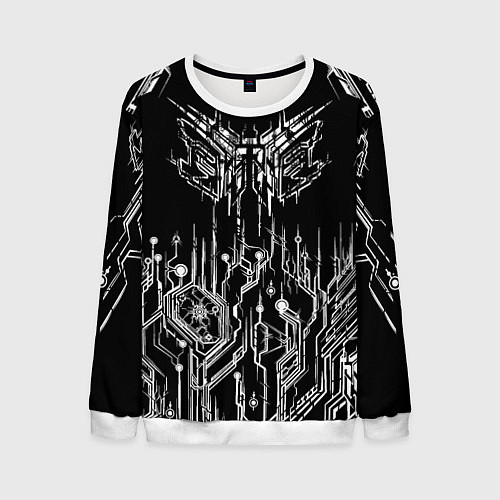 Мужской свитшот Киберпанк-модерн / 3D-Белый – фото 1