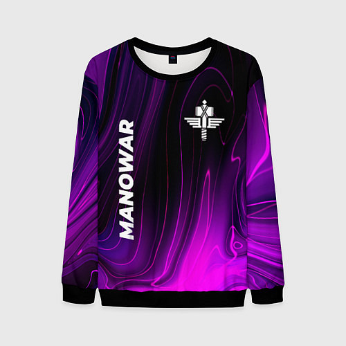 Мужской свитшот Manowar violet plasma / 3D-Черный – фото 1