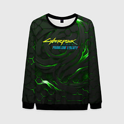 Мужской свитшот Cyberpunk 2077 phantom liberty green