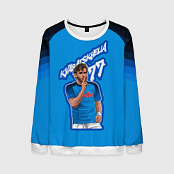 Свитшот мужской Хвича Кварацхелия ФК Наполи 77, цвет: 3D-белый