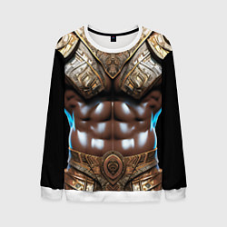 Свитшот мужской Африканский воин, цвет: 3D-белый