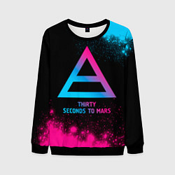 Мужской свитшот Thirty Seconds to Mars - neon gradient