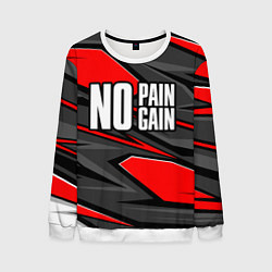 Мужской свитшот No pain no gain - красный