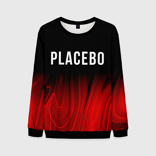 Мужской свитшот Placebo red plasma / 3D-Черный – фото 1