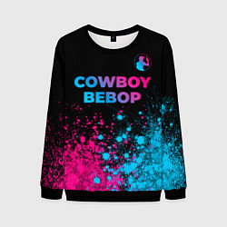 Мужской свитшот Cowboy Bebop - neon gradient: символ сверху