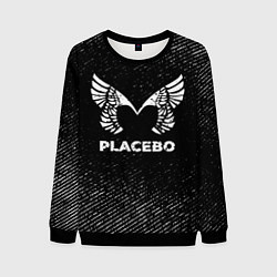 Мужской свитшот Placebo с потертостями на темном фоне