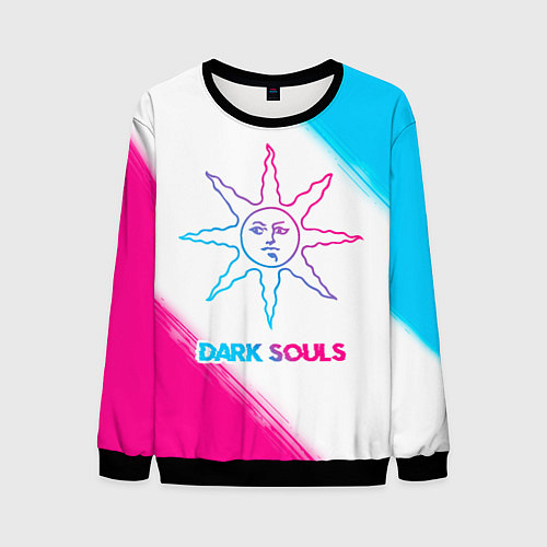 Мужской свитшот Dark Souls neon gradient style / 3D-Черный – фото 1