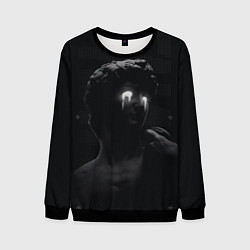 Свитшот мужской Статуя Давида Микеланджело, цвет: 3D-черный