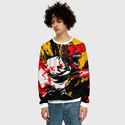 Свитшот мужской Человек бензопила chainsaw man, цвет: 3D-белый — фото 2