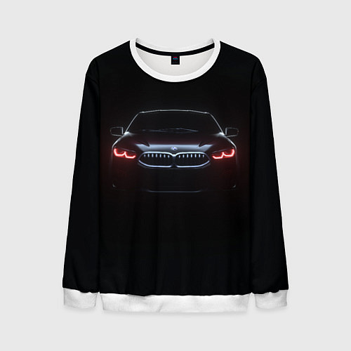 Мужской свитшот BMW - red eyes / 3D-Белый – фото 1