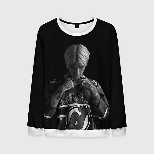 Мужской свитшот Lil Peep in the dark / 3D-Белый – фото 1