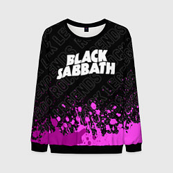 Свитшот мужской Black Sabbath rock legends: символ сверху, цвет: 3D-черный