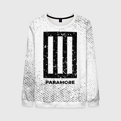 Мужской свитшот Paramore с потертостями на светлом фоне