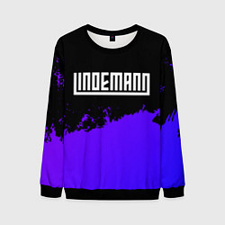 Свитшот мужской Lindemann purple grunge, цвет: 3D-черный