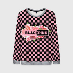 Свитшот мужской Blackpink logo roses, цвет: 3D-меланж