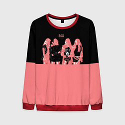 Свитшот мужской BLACK PINK на черно-розовом, цвет: 3D-красный