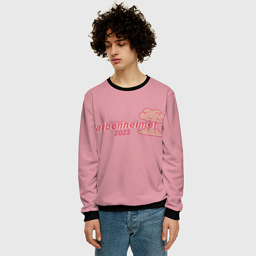 Мужской свитшот Barbenheimer PINK EDITION / 3D-Черный – фото 3