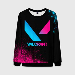 Свитшот мужской Valorant - neon gradient, цвет: 3D-черный