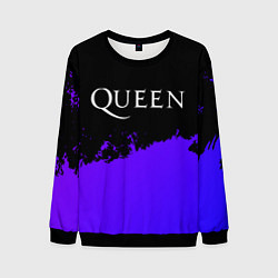 Свитшот мужской Queen purple grunge, цвет: 3D-черный
