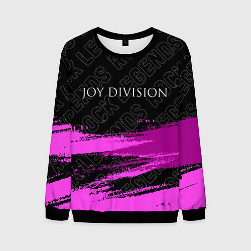 Мужской свитшот Joy Division rock legends: символ сверху / 3D-Черный – фото 1