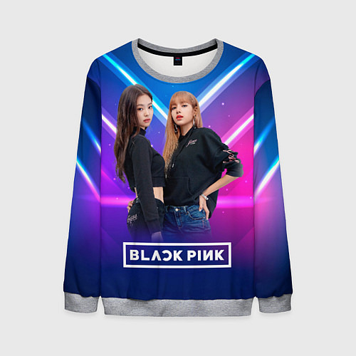Мужской свитшот Blackpink neon / 3D-Меланж – фото 1
