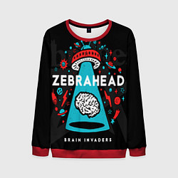 Свитшот мужской Zebrahead brains invaders, цвет: 3D-красный