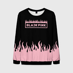 Свитшот мужской Blackpink - flames, цвет: 3D-черный