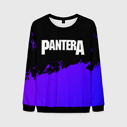 Свитшот мужской Pantera purple grunge, цвет: 3D-черный