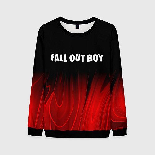 Мужской свитшот Fall Out Boy red plasma / 3D-Черный – фото 1