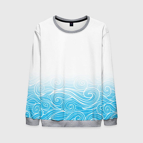 Мужской свитшот Гинтама текстура / 3D-Меланж – фото 1