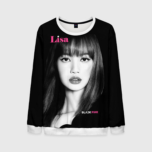 Мужской свитшот Blackpink Lisa Portrait / 3D-Белый – фото 1