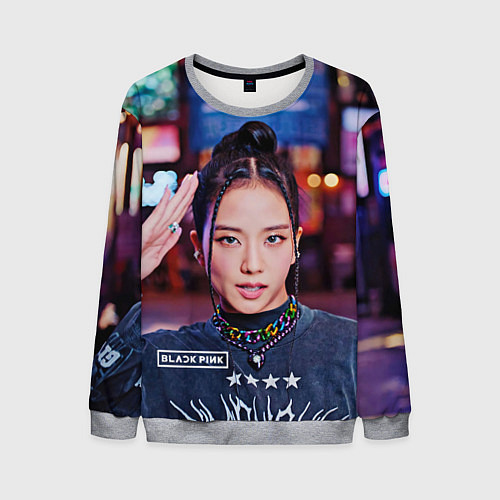 Мужской свитшот Jisoo blackpink / 3D-Меланж – фото 1