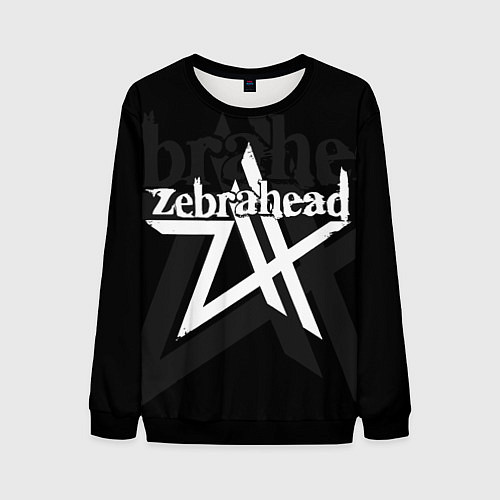 Мужской свитшот Zebrahead - logo / 3D-Черный – фото 1