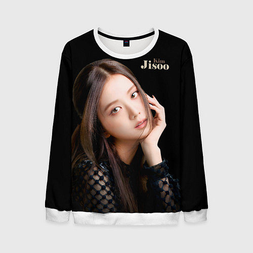 Мужской свитшот Blackpink Cute Jisoo Kim / 3D-Белый – фото 1