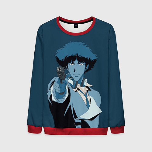 Мужской свитшот Spike Spiegel blue / 3D-Красный – фото 1